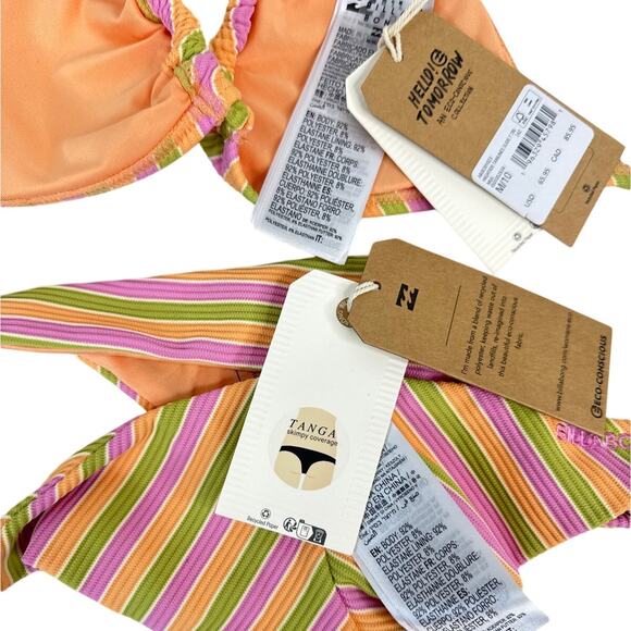 NWT Billabong Hightide Tanlines Two Piece Bikini Set Women’s Size M/10 - Picture 7 of 8